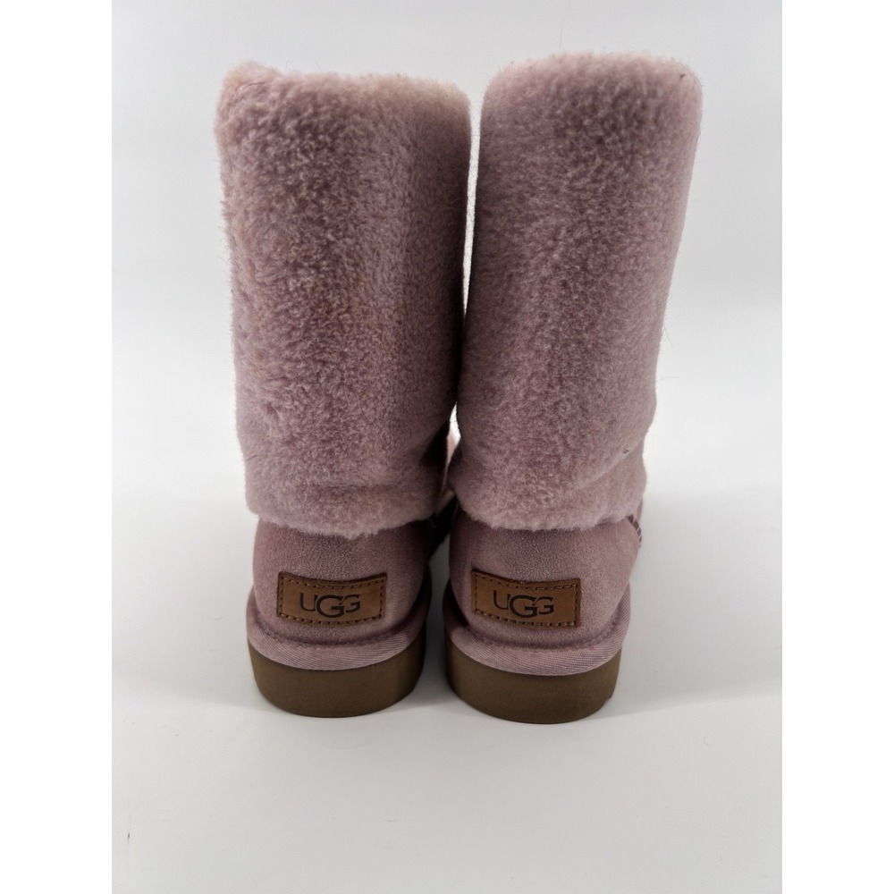 UGG Boots Size 7 Classic Fur  Sherpa Cuff‎ Pink Crystal Festival Boho Coquette - Picture 2 of 12